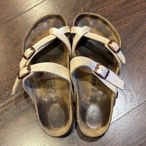 Birkenstock Kids Sandals - Cream and Brown